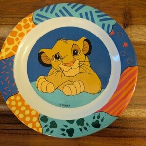 Vintage Kids Selandia Disney Lion King Simba Plate 90s Multicolored Toddler Y2K